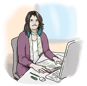 Frau am Computer